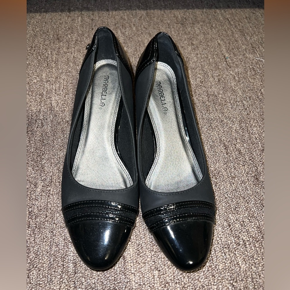 Small black wedged heels